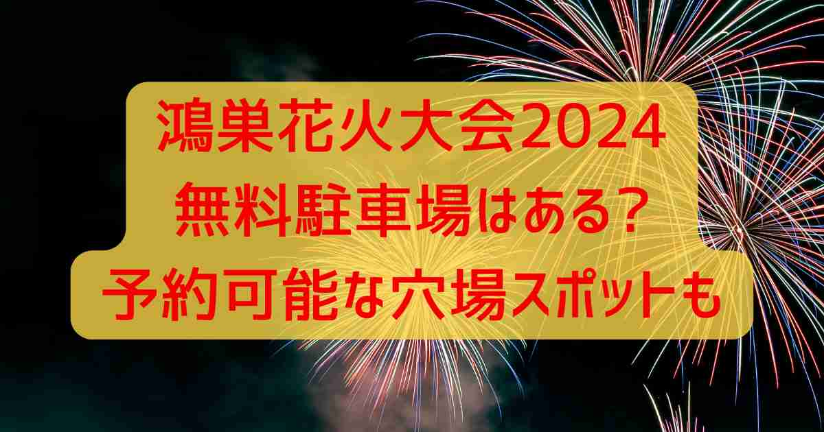 鴻巣花火大会2024無料駐車場はある?予約可能な穴場スポットも